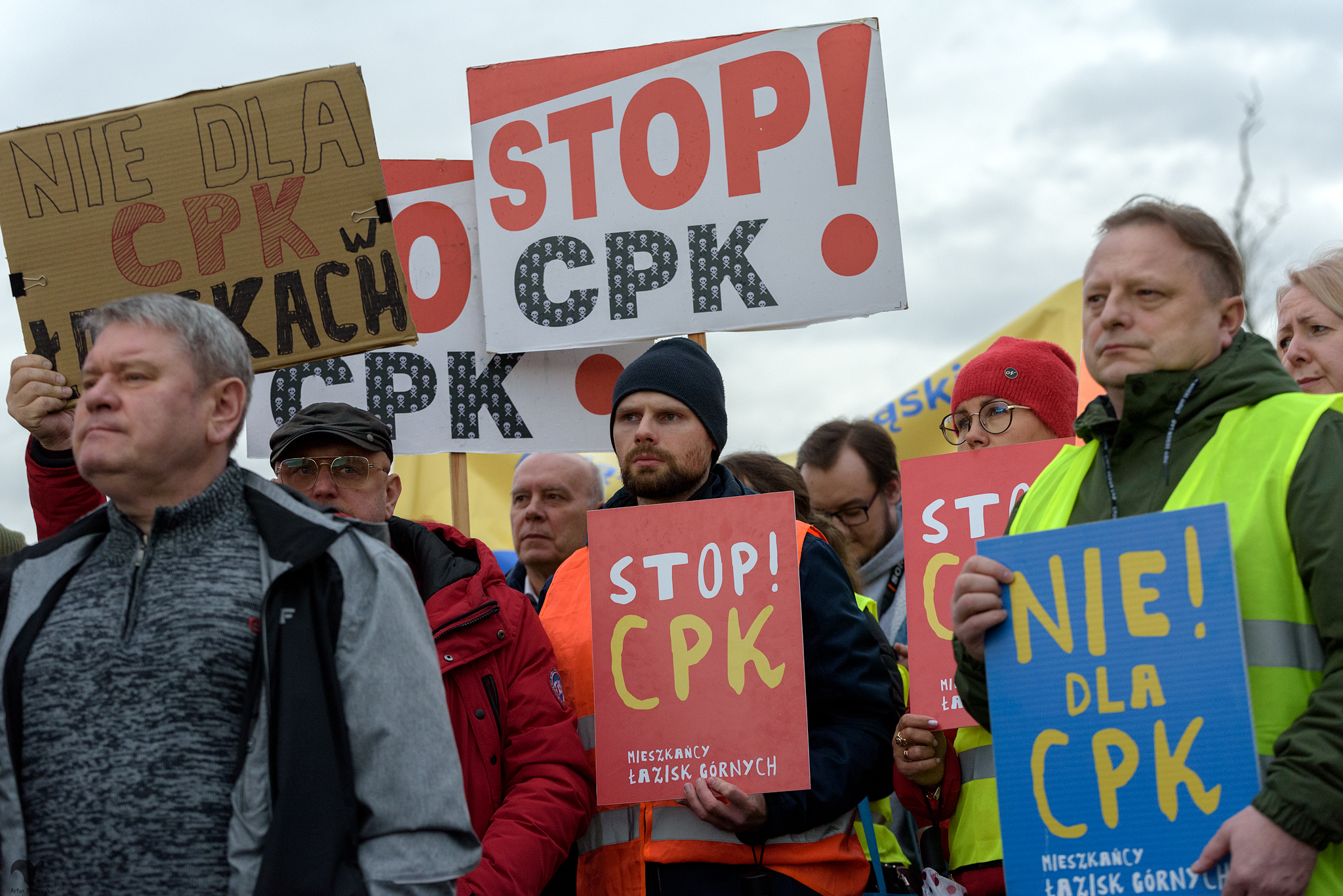 Protest przeciwko CPK w Mikołowie