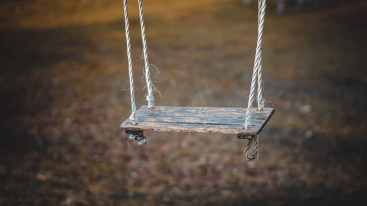 swing, play, childhood